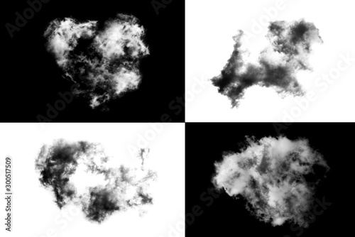 Cloud Isolated on white background,Smoke Textured,Abstract black,brush effect