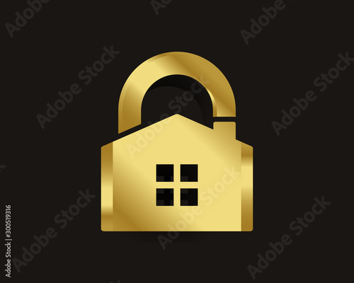 Elegant Key House Logo Design, Real Estate Logo Icon Symbol Design Vector Template