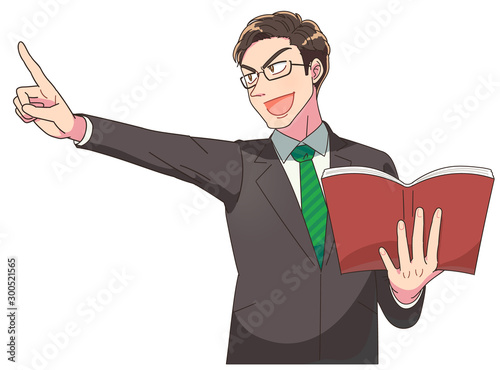 ビジネスマン 先生 講師 勉強