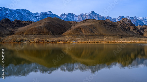 Reflection of Sierra Nevada in Diaz Lake © Wenli