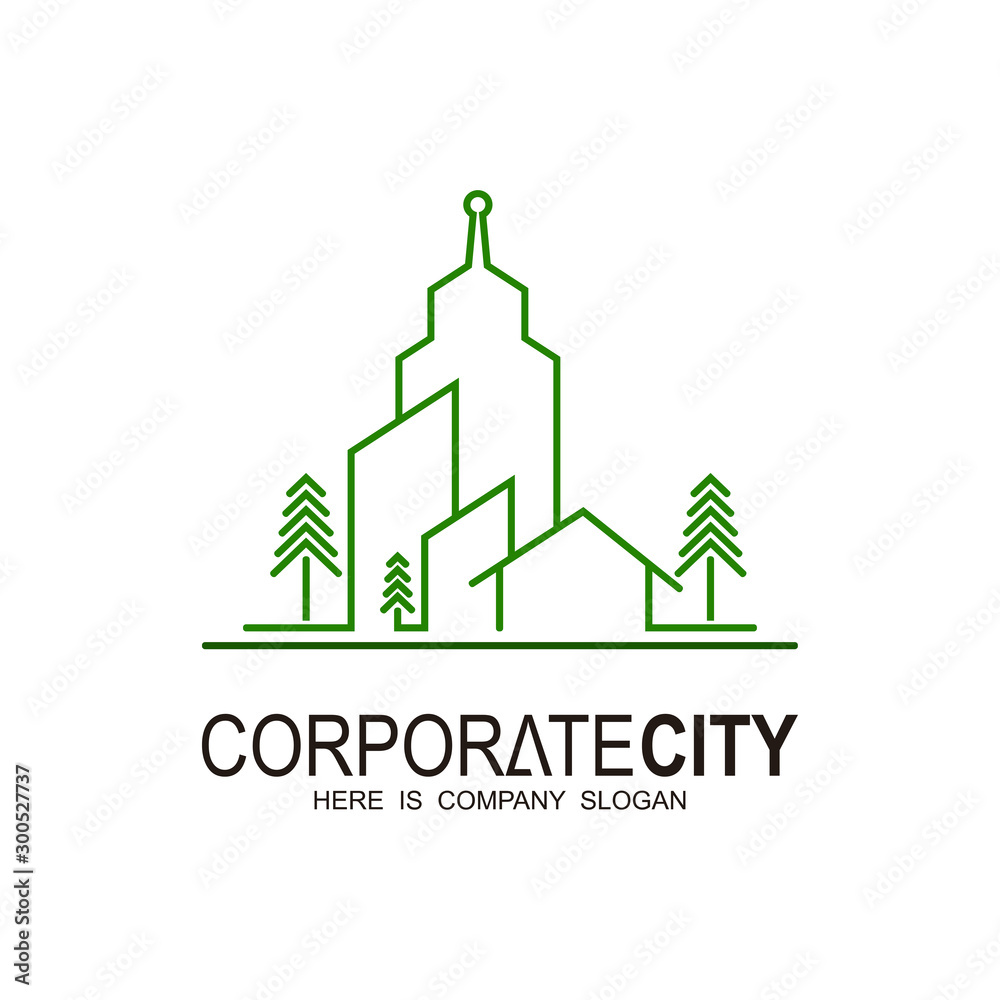 Building Logo Vector Design Template, Apartment logo