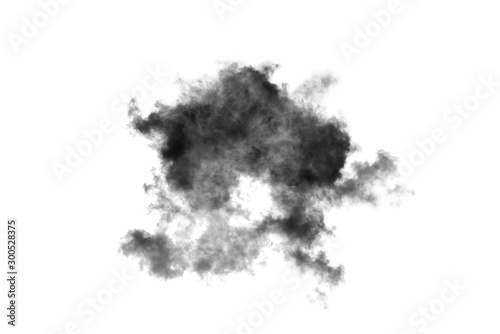 black cloud Isolated on white background for design elements,Smoke Textured,brush effect