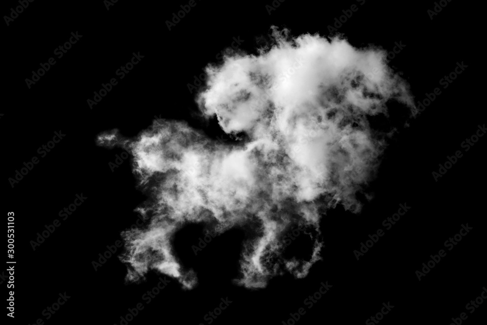 White cloud isolated on black background,Textured smoke,brush effect White cloud isolated on black background,Textured smoke,brush effect