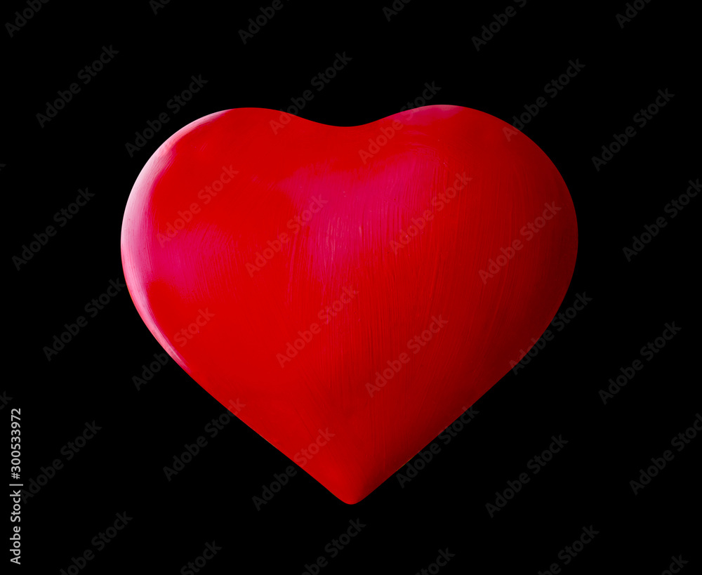 red heart-shaped isolated on black background with clipping path red heart-shaped isolated on black background with clipping path