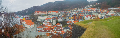 Houses and famous places in Bergen Norway