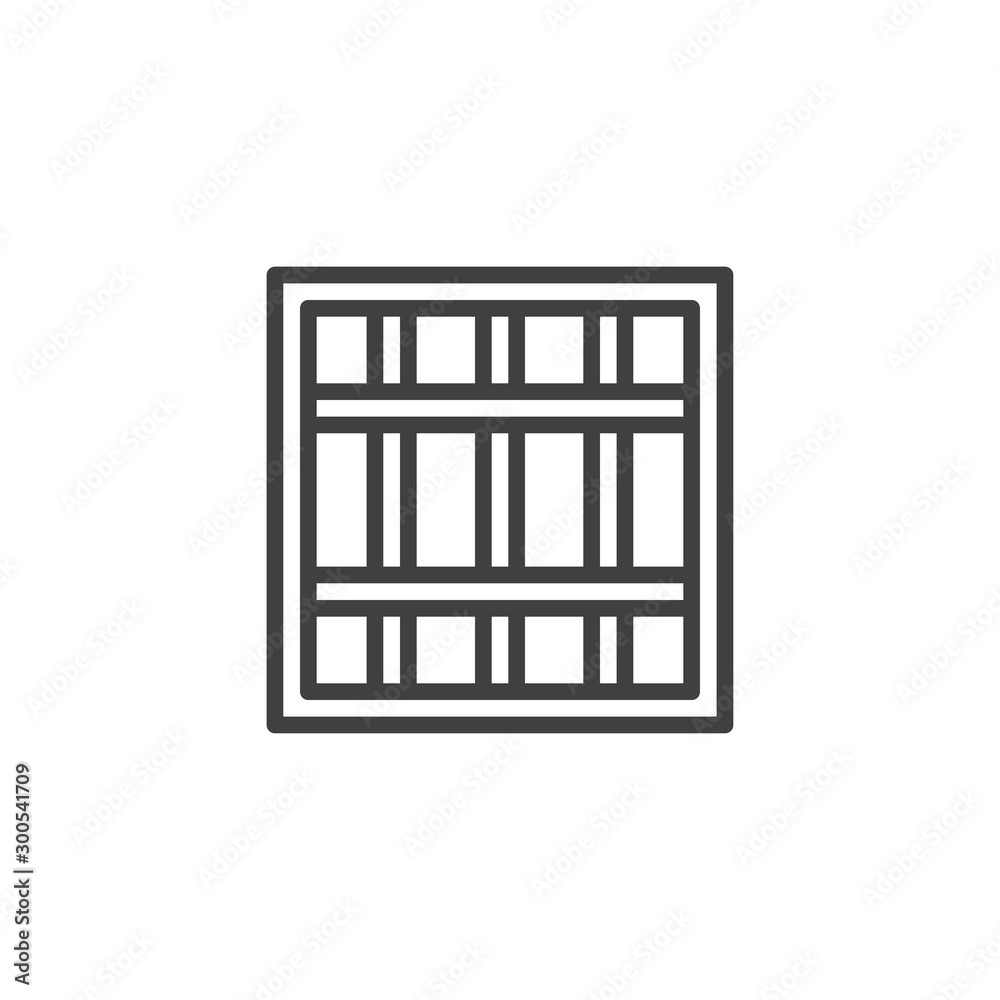 Prison jail line icon. linear style sign for mobile concept and web design. Prison Bars outline vector icon. Symbol, logo illustration. Vector graphics