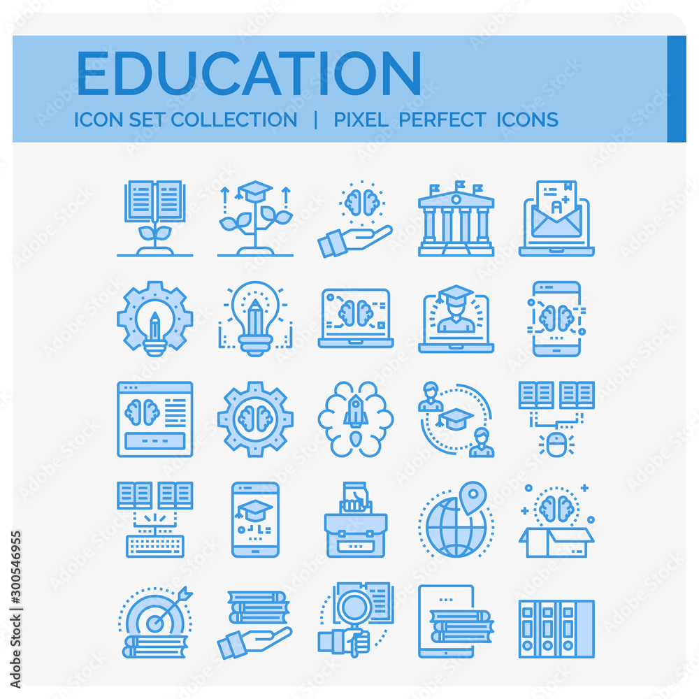Education Icons Set. UI Pixel Perfect Well-crafted Vector Thin Line Icons. The illustrations are a vector. Education Icons Set. UI Pixel Perfect Well-crafted Vector Thin Line Icons. The illustrations are a vector.