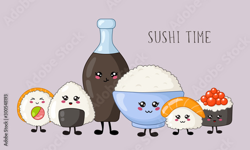 Kawaii sushi, rolls