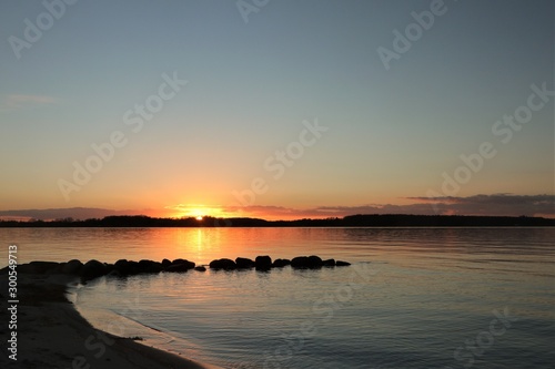 Fototapeta Naklejka Na Ścianę i Meble -  seascape at sunset, condolences, loss, sympathy message