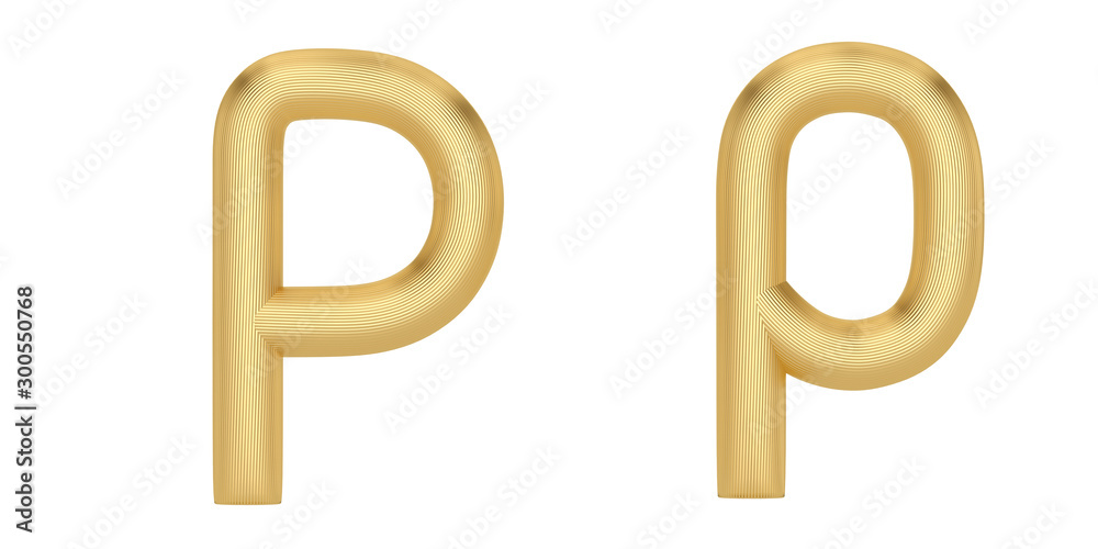 Golden line alphabet Isolated on white background. 3d illustration Golden line alphabet Isolated on white background. 3d illustration
