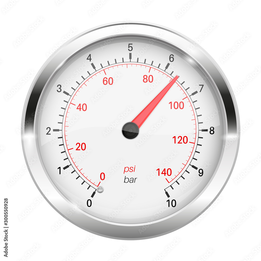 Manometer. 3d vector illustration Manometer. 3d vector illustration