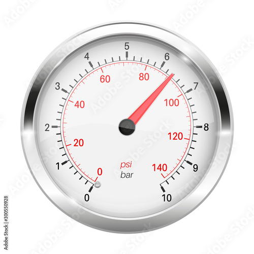 Manometer. 3d vector illustration