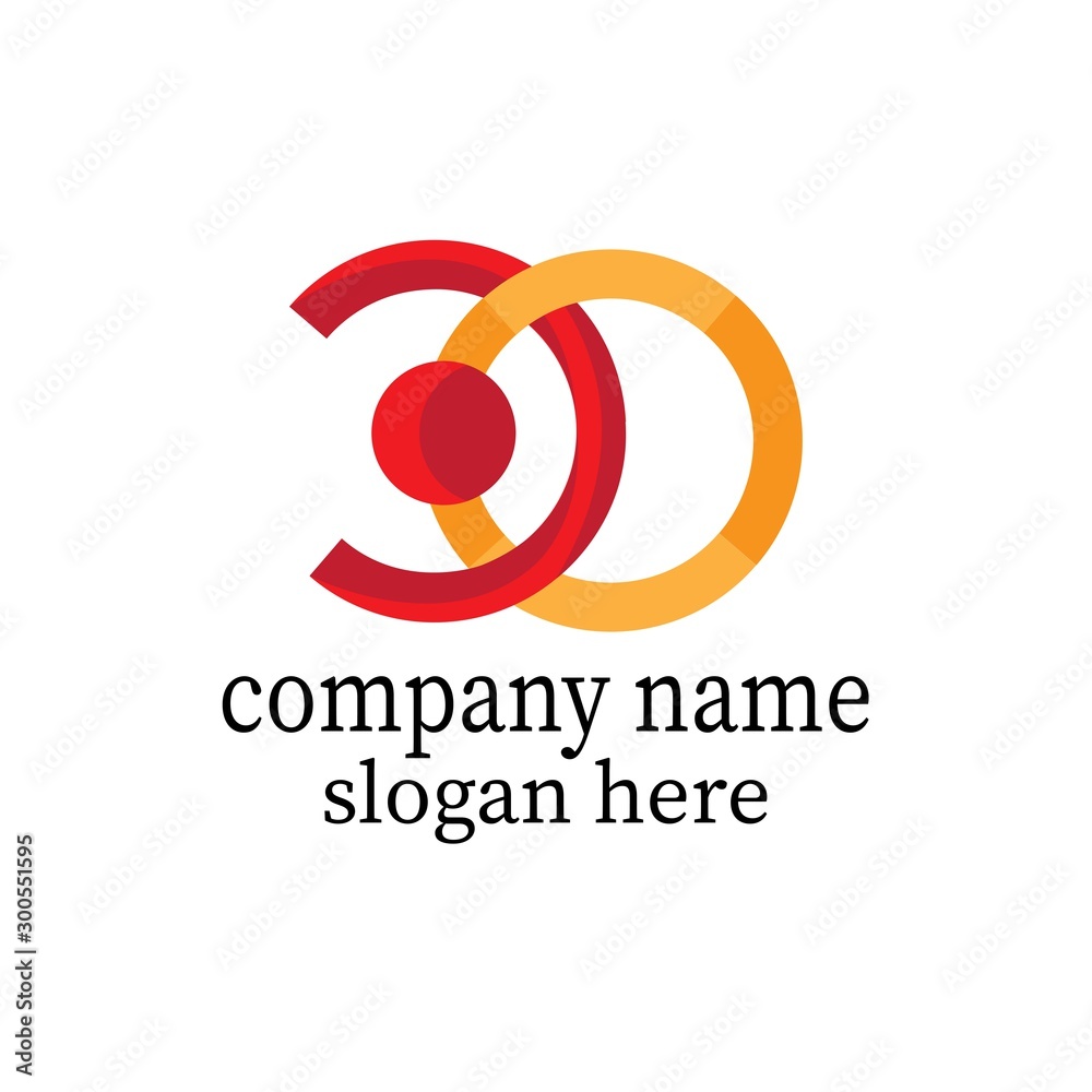 circle design logo company market and business - vector 