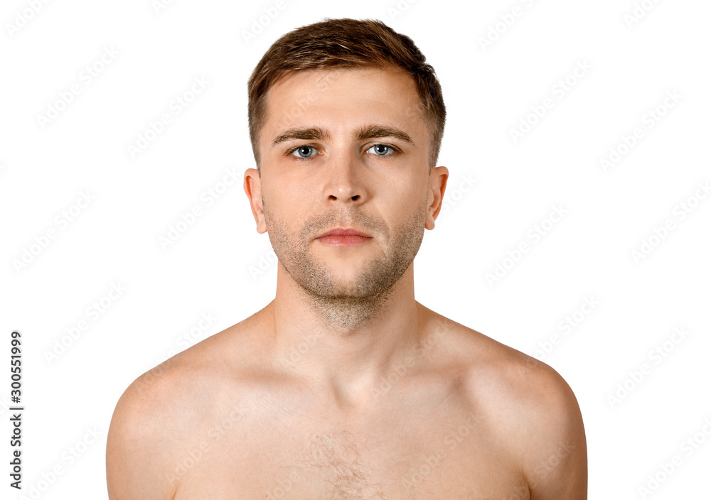 Portrait of a young adult man of Caucasian appearance Portrait of a young adult man of Caucasian appearance