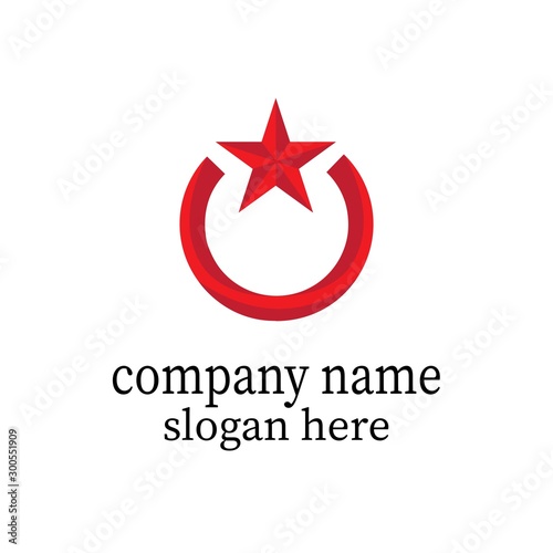 start circle logo business emblem design vector