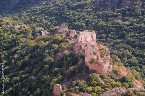 Montfort Castle. Qal'at al-Qurain or Qal'at al-Qarn - "Castle of the Little Horn"ץ a ruined Crusader castle in the Upper Galilee region in northern Israel