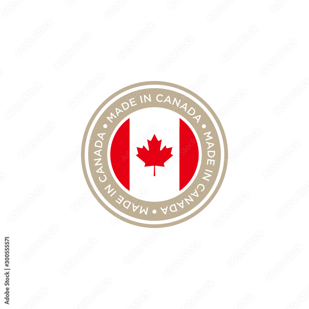 logo design concept made in canada vector template logo design concept made in canada vector template