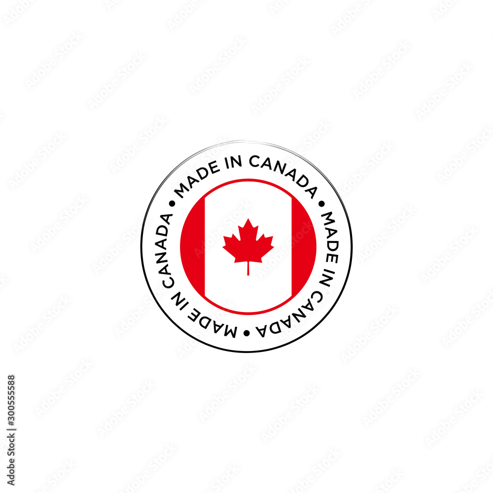 logo design concept made in canada vector template logo design concept made in canada vector template
