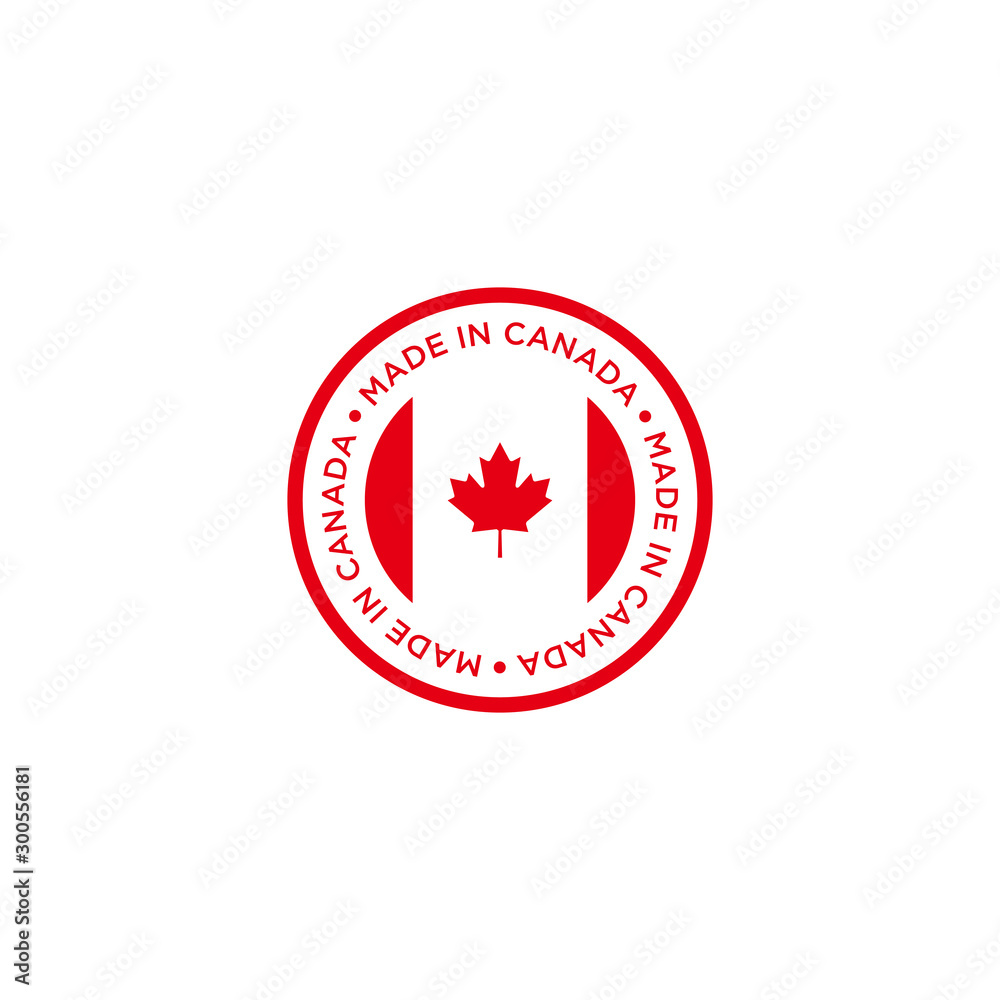 logo design concept made in canada vector template logo design concept made in canada vector template