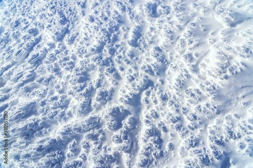 Detail view of snow texture.
