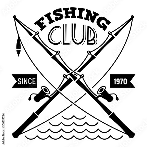 Fishing club logo. Simple illustration of fishing club vector logo for web design isolated on white background