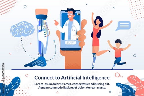 Artificial Intelligence in Medicine Vector Banner
