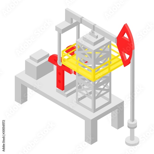 Extract derrick icon. Isometric of extract derrick vector icon for web design isolated on white background
