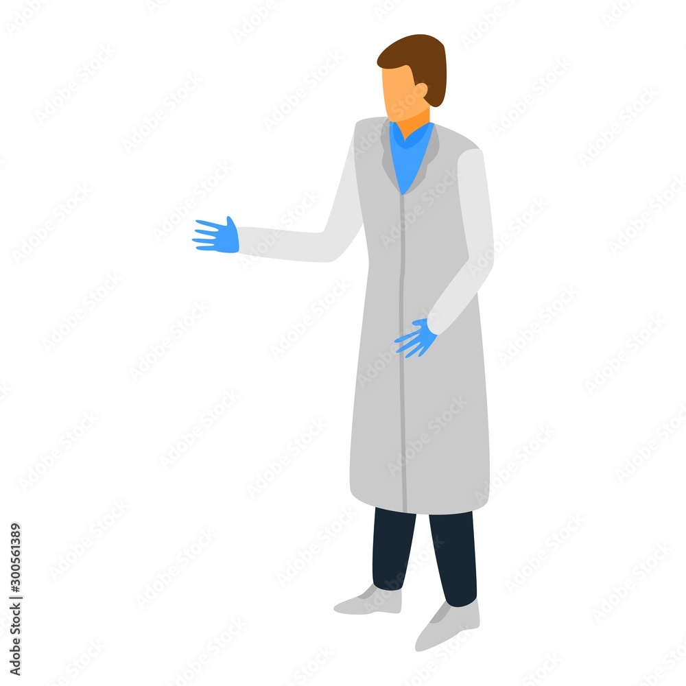 Doctor petrol station icon. Isometric of doctor petrol station vector icon for web design isolated on white background Doctor petrol station icon. Isometric of doctor petrol station vector icon for web design isolated on white background
