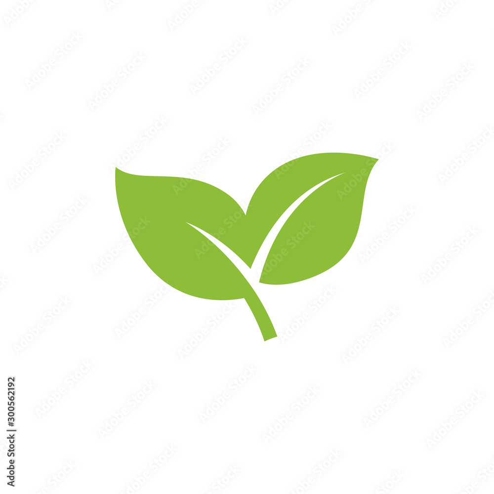 nature green leaf element vector icon. green leaves vector symbol - obrazy, fototapety, plakaty 