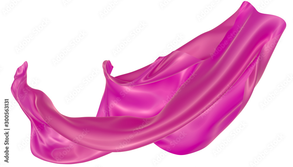 Abstract background of magenta wavy silk or satin. 3d rendering image. Abstract background of magenta wavy silk or satin. 3d rendering image.