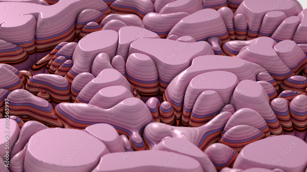 Obraz premium Soft, nice abstract background in bright colors. 3d illustration, 3d rendering.