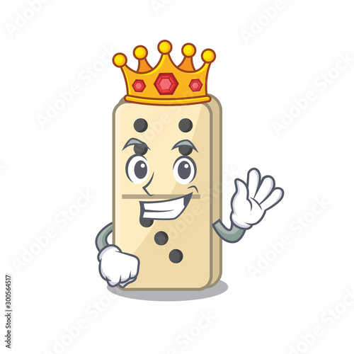 happy king isolated domino with the cartoon