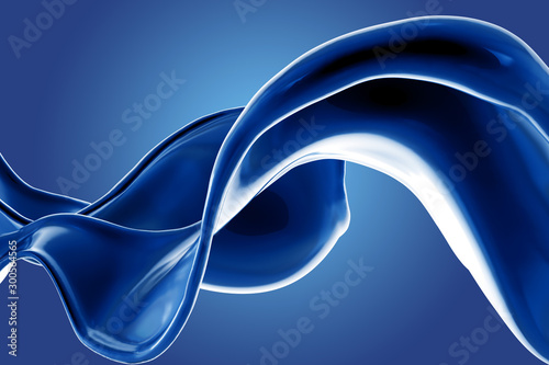 Splash fluid. 3d illustration, 3d rendering.