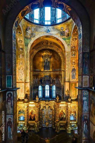 Kiev, Ukraine The interior of the St Sophia Cathedral, a Unesco site from the 11th century.