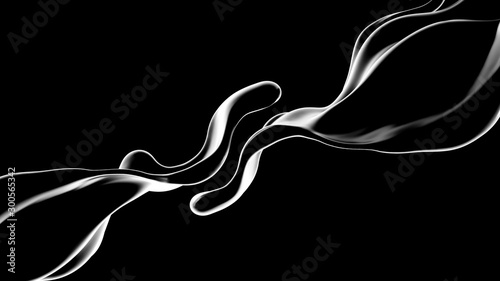 Splash fluid. 3d illustration, 3d rendering.