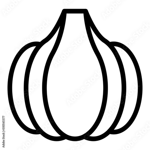 Garlic food icon. Outline garlic food vector icon for web design isolated on white background