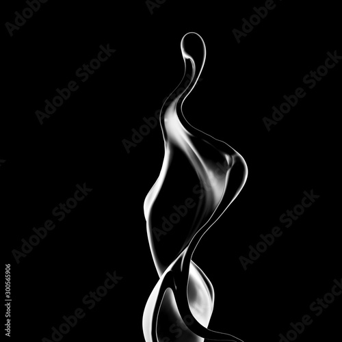 Splash fluid. 3d illustration, 3d rendering.