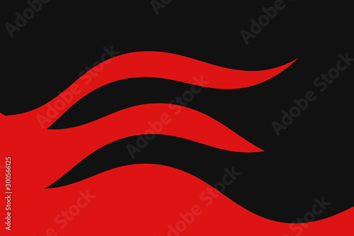 Abstract vector red and black background with curved lines. Pattern backdrop for landing pages.