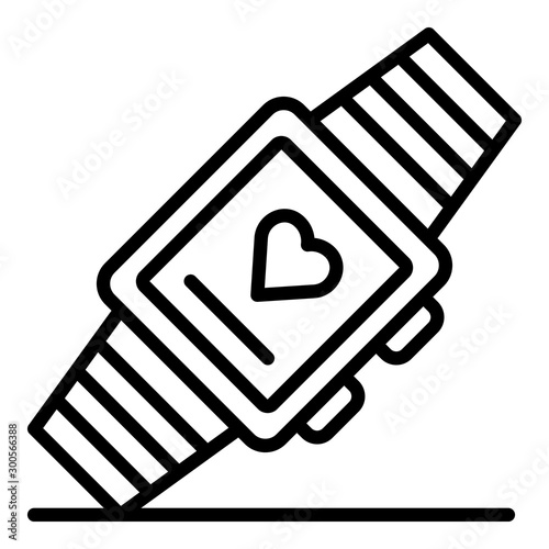 Wrist bracelet icon. Outline wrist bracelet vector icon for web design isolated on white background