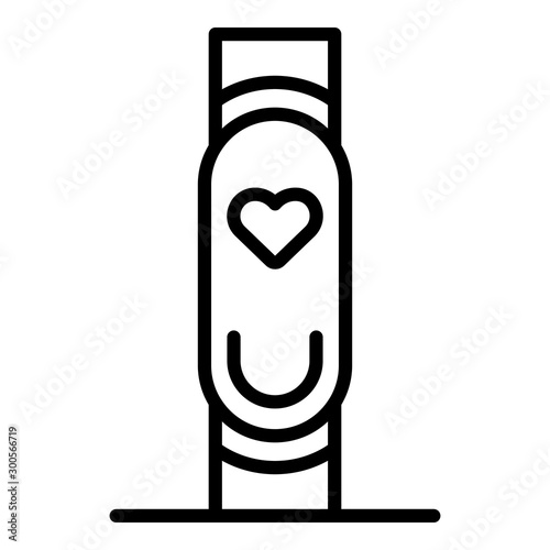 Fitbit bracelet icon. Outline fitbit bracelet vector icon for web design isolated on white background