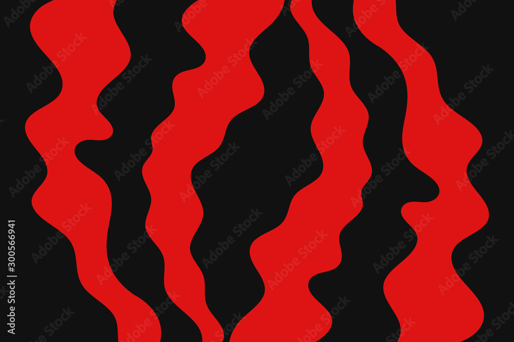 Abstract vector red and black background with curved lines. Pattern backdrop for landing pages.
