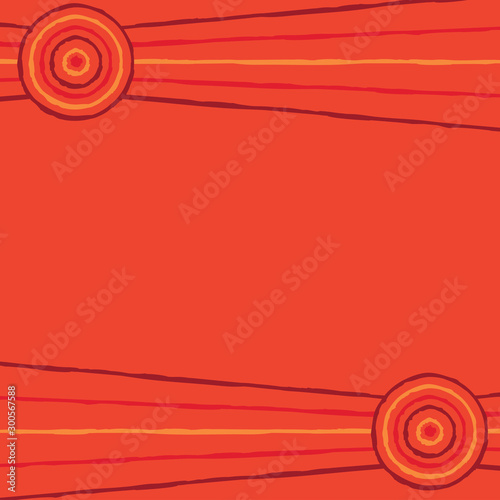 Australian Aboriginal art background in vector format.
