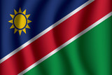 Waving Flag of Namibia. Namibia Icon vector illustration eps10.