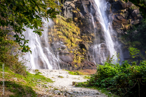 AcquaFraggia waterfalls in Borgonuovo - Valchiavenna, Italy