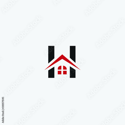 H letter real estate icon logo vector free download
