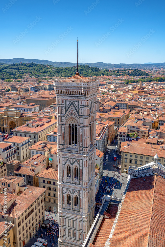 Fototapeta premium Bell tower of Duomoo in Florence - Cathedral Santa Maria del Fiore