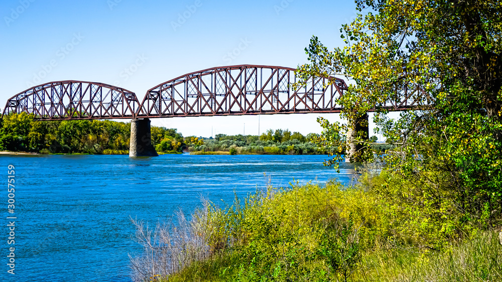 Bismarck bridge over the river