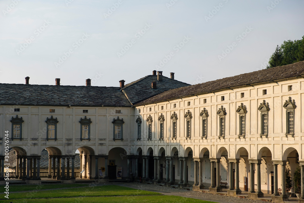 Baroque building of the pilgrimage town Oropa in the Italian Piedmont