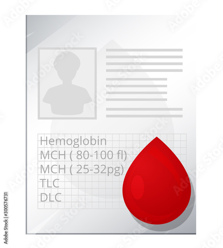 Blood Test Lab Report - Illustration
