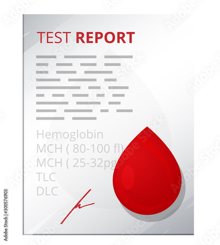 Blood Test Lab Report - Illustration